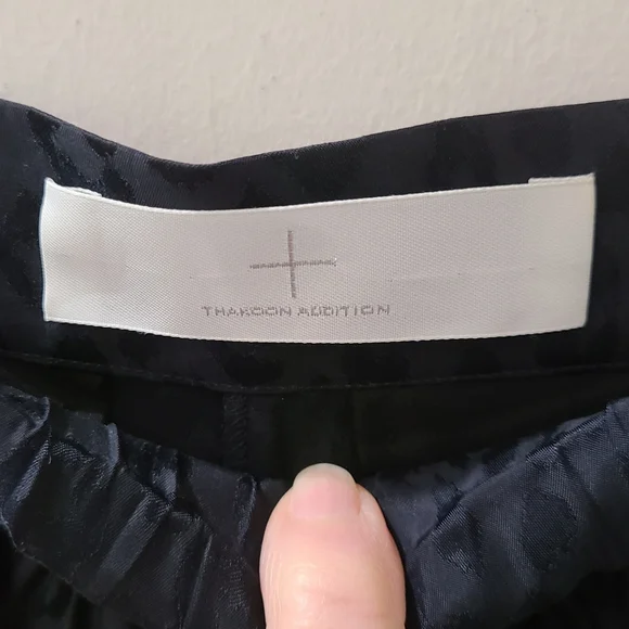 Thakoon Addition Black Leopard Print Slim Fit Tapered Trousers Sz 2 - Picture 7 of 14